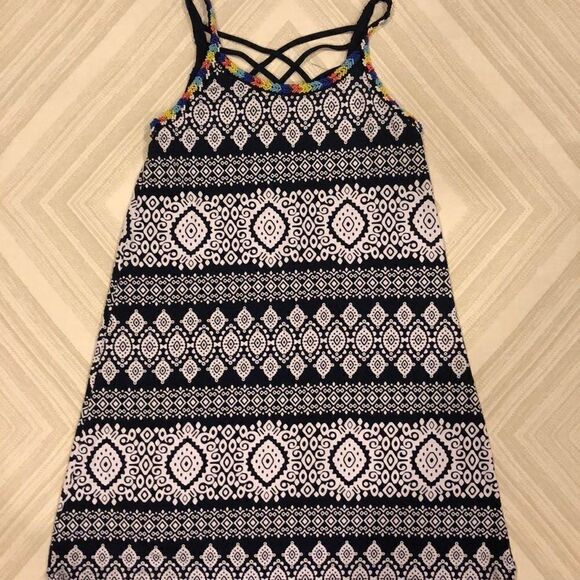 Flowers by Zoe Black & White Beaded Dress/Cover-up - Picture 1 of 7